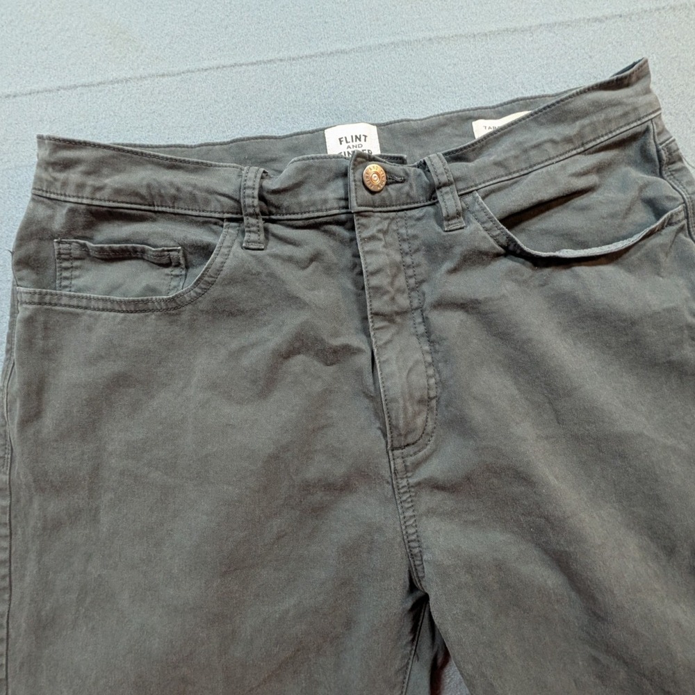 Flint and Tinder Tapered Fit Pants Mens 32x32 Gray 365‎ Chino Cotton Blend
